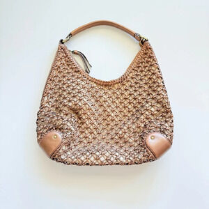 Cole Haan Woven Tan Shoulder Bag